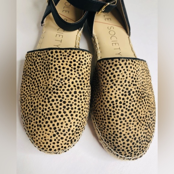 Sole Society Calf Hair Espadrille-Polka Sandals Size: 8M 38.5 - Picture 7 of 16